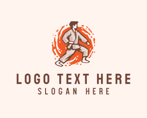 Judo - Karate Martial Arts Fighter logo design