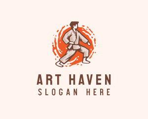 Karate Martial Arts Fighter logo design