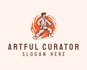 Karate Martial Arts Fighter logo design