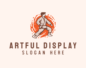 Karate Martial Arts Fighter logo design