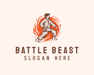 Fighter - Karate Martial Arts Fighter logo design