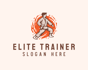 Karate Martial Arts Fighter logo design