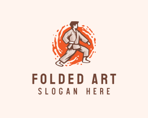 Karate Martial Arts Fighter logo design