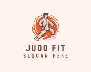 Judo - Karate Martial Arts Fighter logo design
