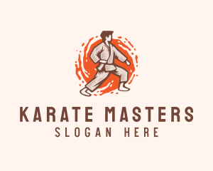 Karate Martial Arts Fighter logo design