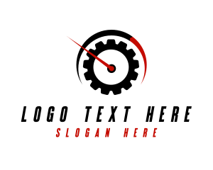 Oil - Automotive Speedometer Cogwheel logo design