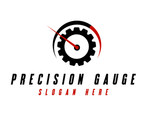 Gauge - Automotive Speedometer Cogwheel logo design