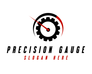 Automotive Speedometer Cogwheel logo design