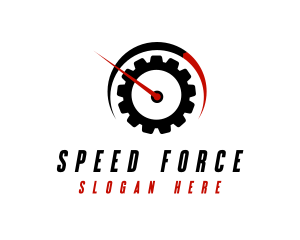 Automotive Speedometer Cogwheel logo design