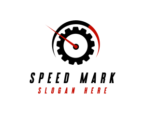 Automotive Speedometer Cogwheel logo design