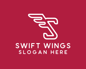 Wings Letter S logo design