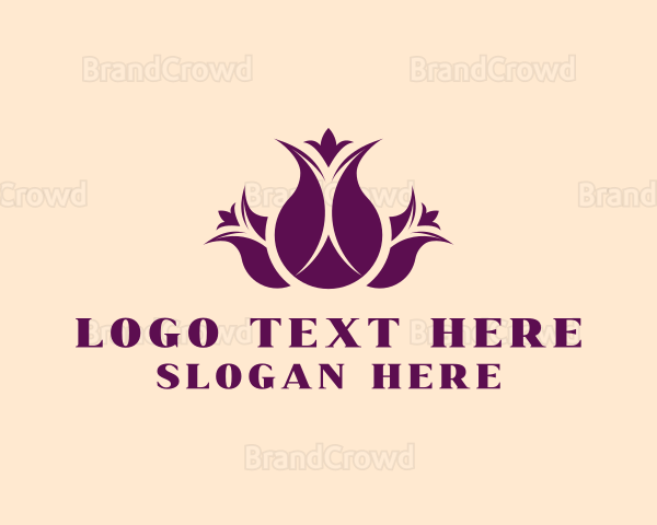 Purple Tulip Bouquet Logo