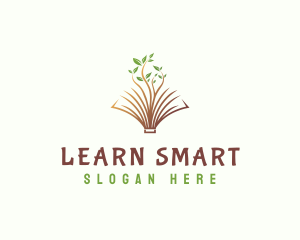 Studying - Book Tree Planting logo design