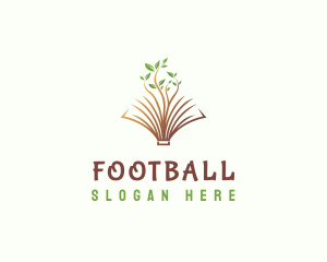 Library - Book Tree Planting logo design