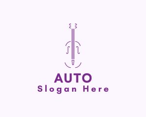 Simple Violin Instrument Logo