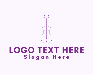 Simple Violin Instrument Logo