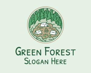 Green Forest Campsite logo design