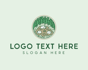 Campsite - Outdoor Forest Campsite logo design