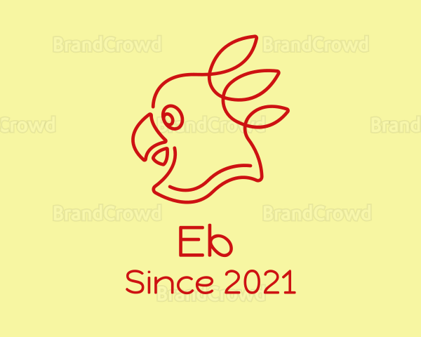 Red Leafy Parrot Logo