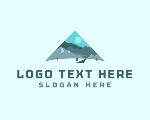 Mountaineer - Triangle Alpine Mountain logo design
