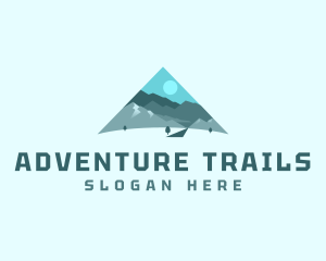 Triangle Alpine Mountain logo design