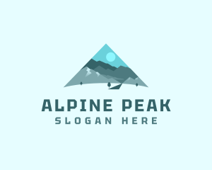 Alpine - Triangle Alpine Mountain logo design