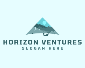 Horizon - Triangle Alpine Mountain logo design