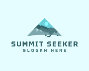 Mountaineer - Triangle Alpine Mountain logo design