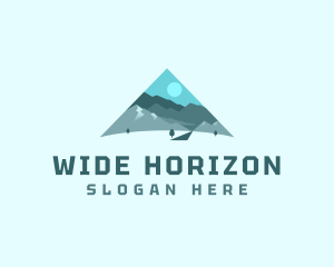 Triangle Alpine Mountain logo design