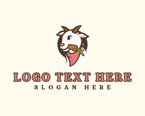 Carrot - Goat Carrot Horn logo design