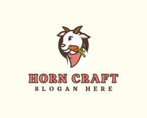 Goat Carrot Horn  logo design