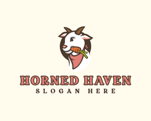 Goat Carrot Horn  logo design