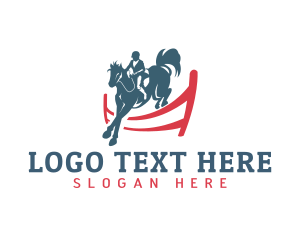 Racetrack - Show Jumping Sporting Event logo design
