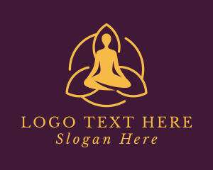 Stretching - Yoga Meditation Chakra logo design
