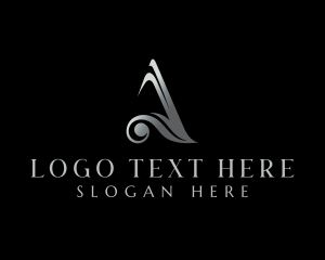 Silver - Elegant Boutique Letter A logo design