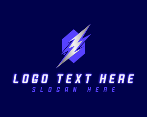 Electric Thunder Lightning logo design