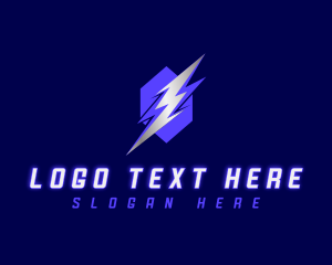Power - Electric Thunder Lightning logo design