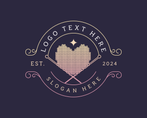 Heart Knitting Crochet Logo