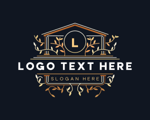 Luxury Floral Vineyard Logo