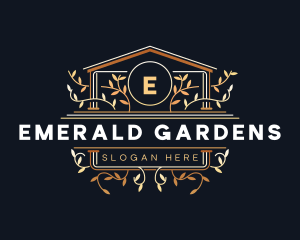 Luxury Floral Vineyard logo design