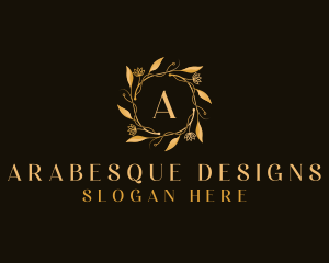 Luxury Wreath Flower logo design