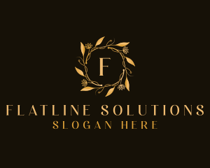 Luxury Wreath Flower logo design