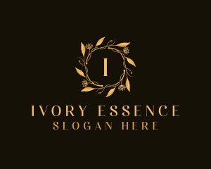 Luxury Wreath Flower logo design