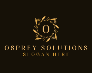 Luxury Wreath Flower logo design