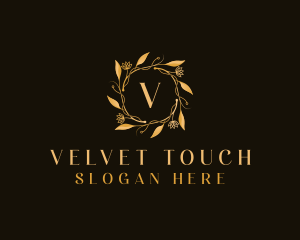 Luxury Wreath Flower logo design