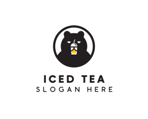 Bear Milk Tea  logo design