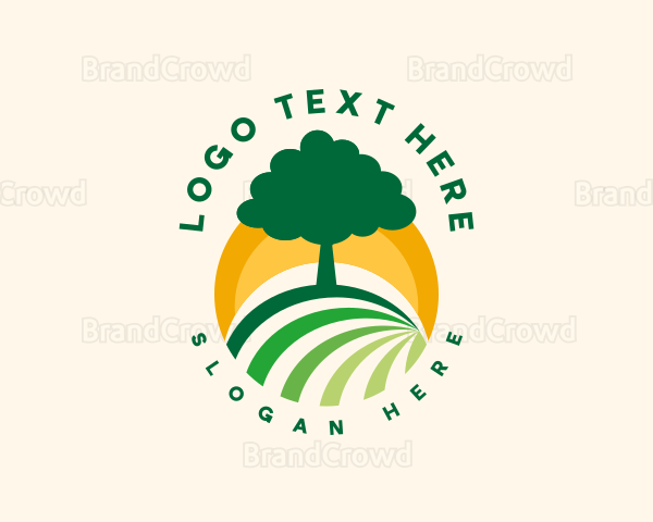 Farm Field Tree Logo