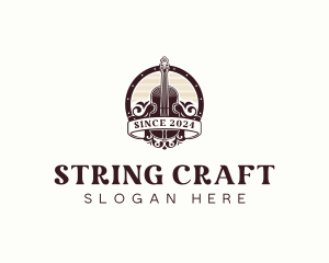 Viola String Instrument logo design