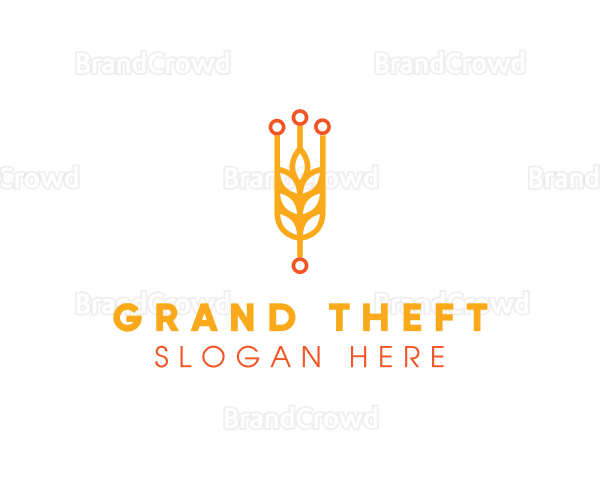 Wheat Rice Grain Logo