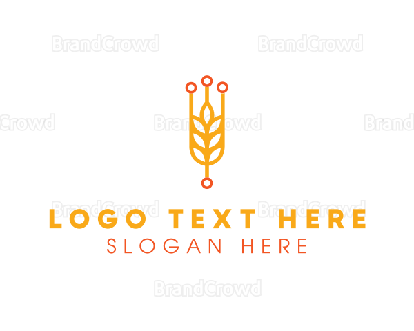 Wheat Rice Grain Logo